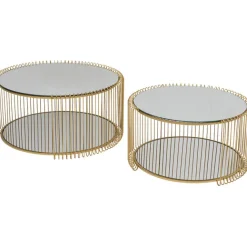KARE Design Table basse Wire Double laiton (2/Set)><noscript><img width=