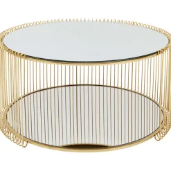 KARE Design Table basse Wire Double laiton Ø80cm> Meubles