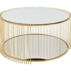 KARE Design Table basse Wire Double laiton Ø80cm> Meubles