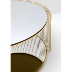 KARE Design Table basse Wire Double laiton Ø80cm><noscript><img width=