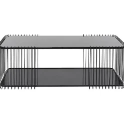 KARE Design Table basse Wire Double noir 120x60cm> Meubles