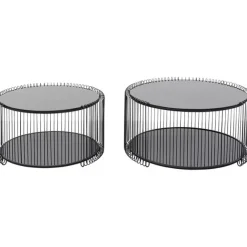 KARE Design Table basse Wire Double noir (2/Set)><noscript><img width=