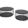 KARE Design Table basse Wire Double noir bois (2/Set)> Meubles