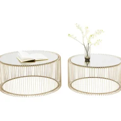 KARE Design Table basse Wire laiton (2/Set)><noscript><img width=