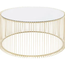 KARE Design Table basse Wire Uno laiton Ø80cm> Meubles