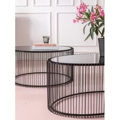 KARE Design Table basse Wire Uno noir 60x90cm> Meubles