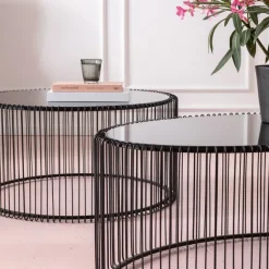 KARE Design Table basse Wire Uno noir 60x90cm><noscript><img width=