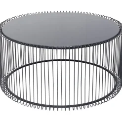 KARE Design Table basse Wire Uno noir Ø80cm> Meubles