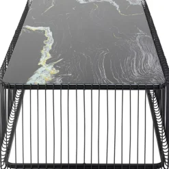 KARE Design Table basse Wire verre marbre noir 145x70cm><noscript><img width=