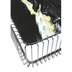 KARE Design Table basse Wire verre marbre noir 145x70cm><noscript><img width=