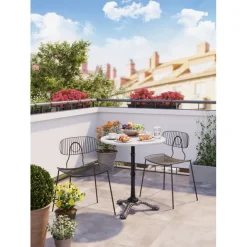 KARE Design Table bistrot Kaffeehaus blanc Ø60><noscript><img width=