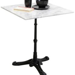 KARE Design Table bistrot Kaffeehaus blanc 60x60cm><noscript><img width=