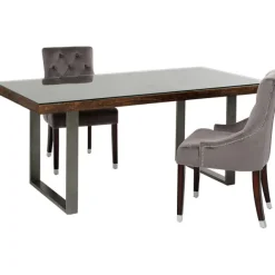 KARE Design Table Conley acier brut 180x90> Meubles