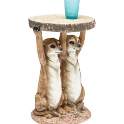 KARE Design Table d appoint Animal Meerkat Sisters Ø33cm><noscript><img width=