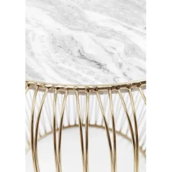 KARE Design Table d appoint Beam marbre gris-laiton Ø43cm><noscript><img width=