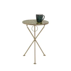 KARE Design Table d appoint Clack Mosaic vert olive Ø35cm><noscript><img width=
