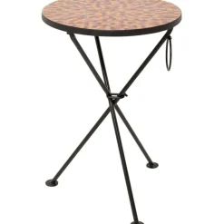 KARE Design Table d appoint Clack Mosaic rouge Ø35cm> Meubles