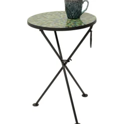 KARE Design Table d appoint Clack Mosaic vert bleu Ø35cm> Meubles