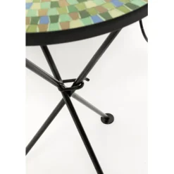 KARE Design Table d appoint Clack Mosaic vert bleu Ø35cm><noscript><img width=