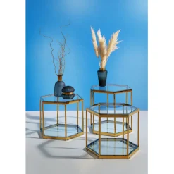 KARE Design Table d appoint Comb doré 55> Meubles