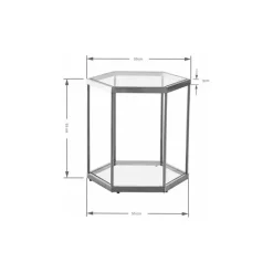 KARE Design Table d appoint Comb noir 55><noscript><img width=