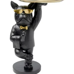 KARE Design Table d appoint Cool Bulldog Tray noir 34x55cm> Meubles