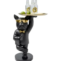 KARE Design Table d appoint Cool Bulldog Tray noir 34x55cm><noscript><img width=