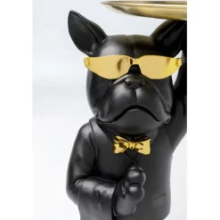 KARE Design Table d appoint Cool Bulldog Tray noir 34x55cm><noscript><img width=