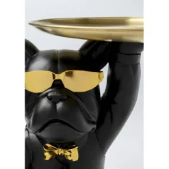KARE Design Table d appoint Cool Bulldog Tray noir 34x55cm><noscript><img width=