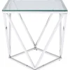 KARE Design Table d appoint Cristallo Chrome 50x50cm> Meubles