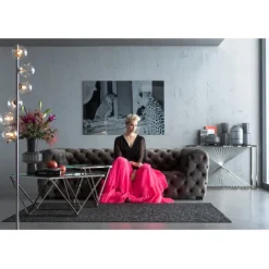 KARE Design Table d appoint Cristallo Chrome 50x50cm> Meubles