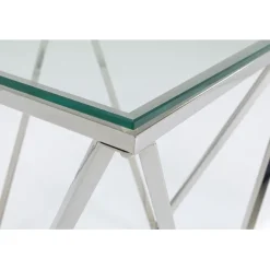 KARE Design Table d appoint Cristallo Chrome 50x50cm><noscript><img width=