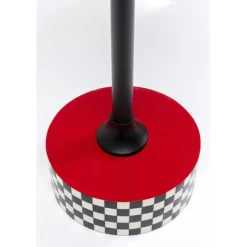 KARE Design Table d appoint Domero Checkers rouge Ø40cm><noscript><img width=