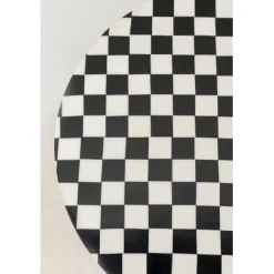 KARE Design Table d appoint Domero Chess noir blanc Ø25cm><noscript><img width=