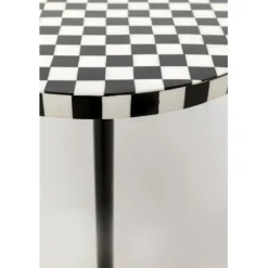 KARE Design Table d appoint Domero Chess noir blanc Ø25cm><noscript><img width=