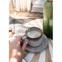 KARE Design Table d appoint Domero Cirque laiton blanc Ø40cm><noscript><img width=