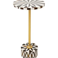 KARE Design Table d appoint Domero Star noir blanc Ø25cm> Meubles