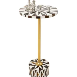 KARE Design Table d appoint Domero Star noir blanc Ø25cm><noscript><img width=