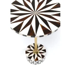 KARE Design Table d appoint Domero Star noir blanc Ø40cm><noscript><img width=