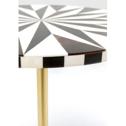 KARE Design Table d appoint Domero Star noir blanc Ø40cm><noscript><img width=
