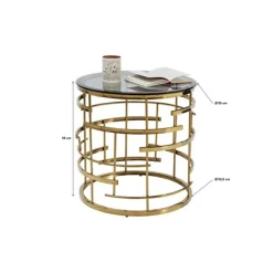 KARE Design Table d appoint Jupiter doré Ø55cm><noscript><img width=