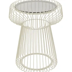 KARE Design Table d appoint Lisboa Greige Ø38cm> Meubles