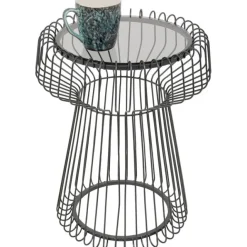 KARE Design Table d appoint Lisboa noir Ø38cm><noscript><img width=
