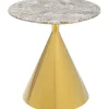 KARE Design Table d appoint Rita doré Ø50cm> Meubles