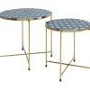 KARE Design Table d apppoint Priya bleu (2/set)> Meubles