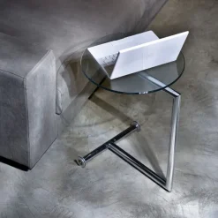 KARE Design Table d´appoint Easy Living transparente Ø46cm> Meubles