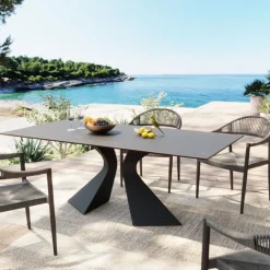 KARE Design Table Gloria Ceramic noir 180x90cm> Meubles