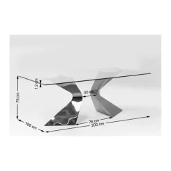 KARE Design Table Gloria chrome 200x100cm><noscript><img width=