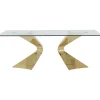 KARE Design Table Gloria Gold 200x100cm> Meubles