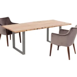 KARE Design Table Harmony acier brut 180x90cm> Meubles